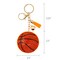 Wrapables Crystal Bling Key Chain Keyring with Tassel Car Purse Handbag Pendant, Basketball